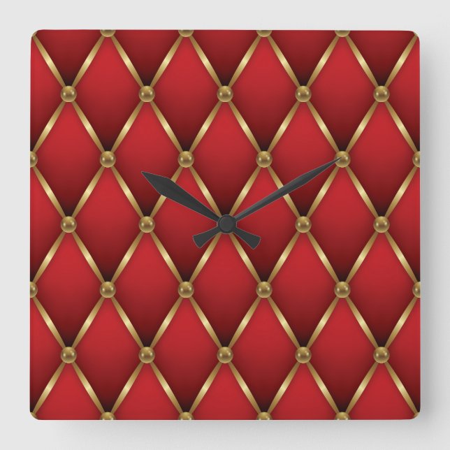 Reloj Cuadrado Elegant Christmas Wall Clock – Festive Winter Time (Anverso)