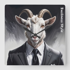 Reloj Cuadrado Elegant goat gentleman in formal portrait scene