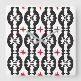 Reloj Cuadrado Elegant Greyhound Pattern Clock