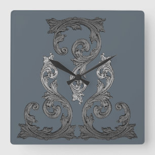 Reloj Cuadrado Elegant Ornate Goth Design