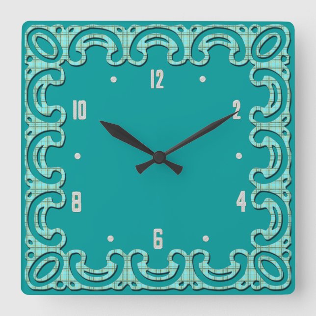 Reloj Cuadrado Elegant Scallop Lace Wall Clock (Anverso)