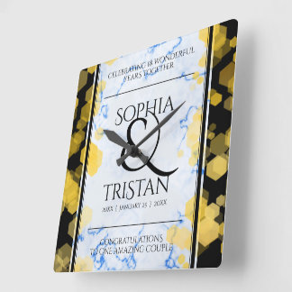 Reloj Cuadrado Elegante 18º Aniversario del Boda de Porcelana