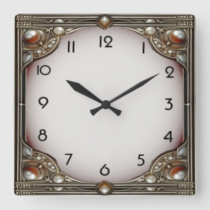 Reloj Cuadrado Elegante Art Deco