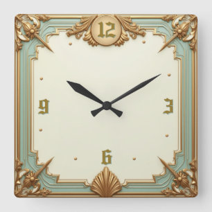 Reloj Cuadrado Elegante Art Déco