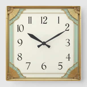 Reloj Cuadrado Elegante Art Déco