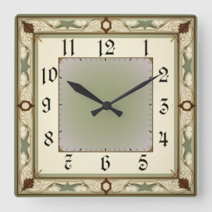 Reloj Cuadrado Elegante Art Déco