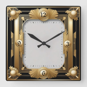 Reloj Cuadrado Elegante Art Deco