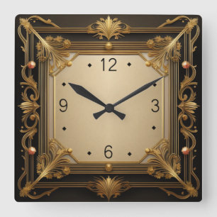 Reloj Cuadrado Elegante Art Deco