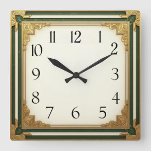 Reloj Cuadrado Elegante Art Deco
