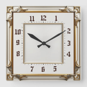 Reloj Cuadrado Elegante Art Déco