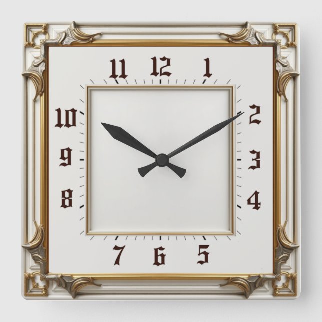 Reloj Cuadrado Elegante Art Déco (Anverso)