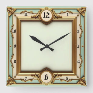 Reloj Cuadrado Elegante Art Déco