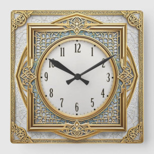 Reloj Cuadrado Elegante Art Déco