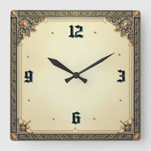 Reloj Cuadrado Elegante Art Déco