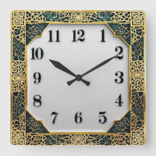 Reloj Cuadrado Elegante Art Déco