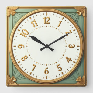 Reloj Cuadrado Elegante Art Déco