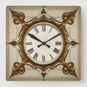 Reloj Cuadrado Elegante Art Déco