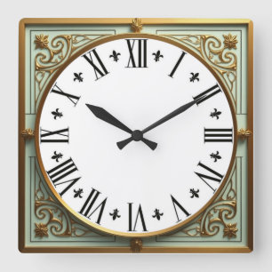 Reloj Cuadrado Elegante Art Deco