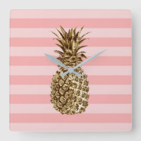 Elegante bonito de color dorado piña y raya rosa