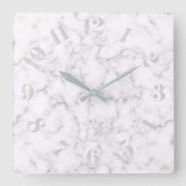 Reloj Cuadrado Elegante estilo de mármol