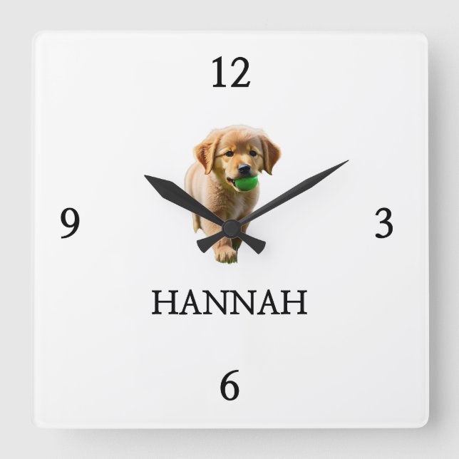 Reloj Cuadrado Elegante "HANNAH" personalizado (Anverso)