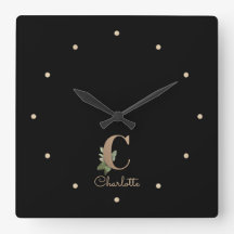 Elegante Letra botánica monograma C