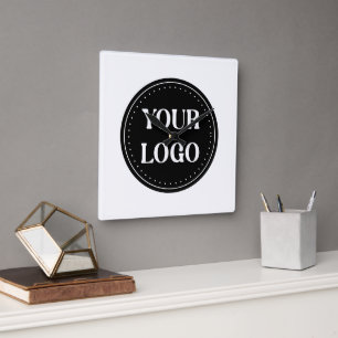 Reloj Cuadrado elegante, moderno, refinado y editable.