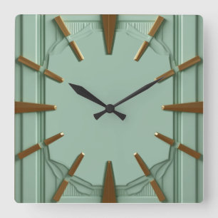 Reloj Cuadrado Elegante Moneda Art Déco