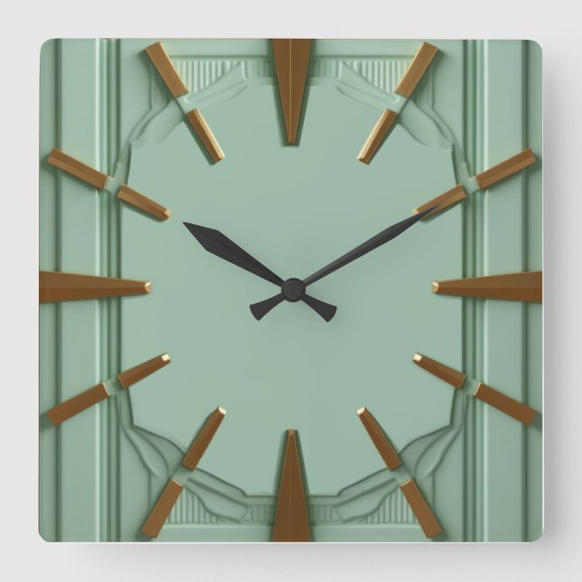 Reloj Cuadrado Elegante Moneda Art Déco (Anverso)