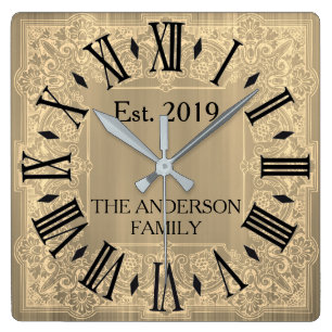 Reloj Cuadrado Elegante Personalizado Verde azulado Blue Victoria