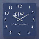 Reloj Cuadrado Elegante Profesional Simple Monograma Minimalista<br><div class="desc">Presentamos nuestra Elegante Colección Minimalista Profesional Simple Monograma: Eleva tu estilo con sofisticación atemporal y elegancia subestimada. Esta colección, elaborada con meticulosa atención a los detalles, presenta diseños minimalistas adornados con su monograma personalizado. Cada pieza exuda profesionalismo y refinamiento, perfecto para dar una impresión duradera en cualquier entorno. Desde la...</div>