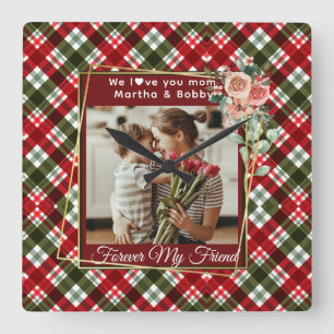 Reloj Cuadrado Elegante regalo Personalizado para mamá Día de la 