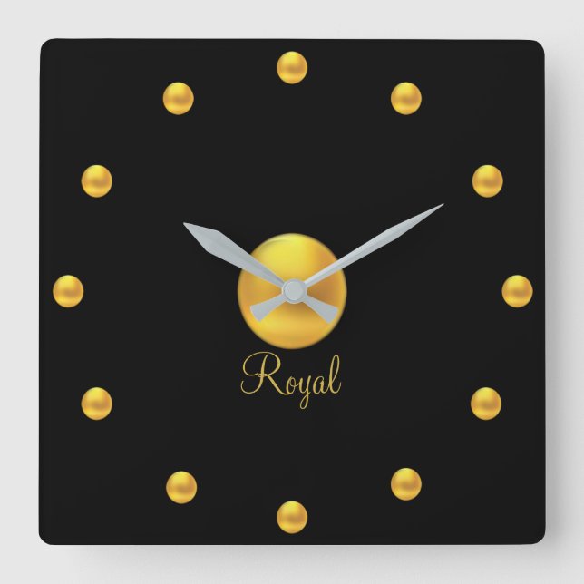 Reloj Cuadrado Elegante Royal Dorado (Anverso)