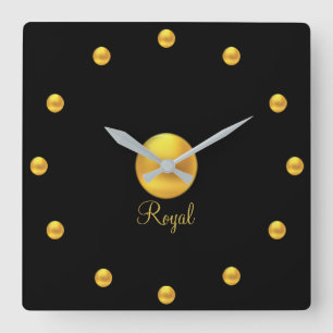 Reloj Cuadrado Elegante Royal Golden