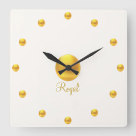 Reloj Cuadrado Elegante Royal Golden