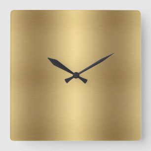 Reloj Cuadrado Elegante sólido metal antiguo oro