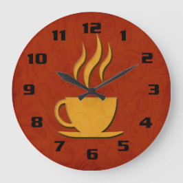 Reloj Cuadrado Elegante y elegante cocina para café