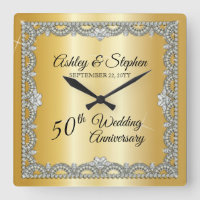 Elegantes diamantes 50 años Boda