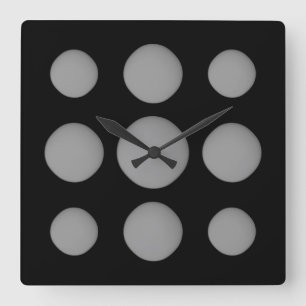 Reloj Cuadrado Elegantes puntos de color gris en el espacio