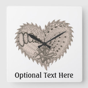 Reloj Cuadrado Elegir cualquier color Spiky Edgy Fire Love Heart