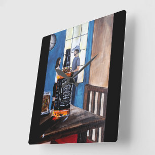 Reloj Cuadrado Elegir Pintura de Texas de Alfred Fox