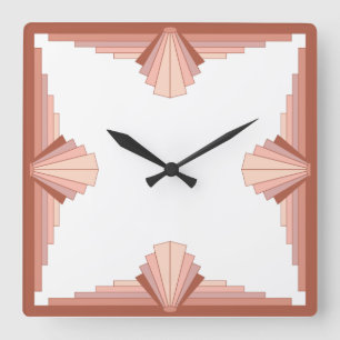 Reloj Cuadrado Elementos Art deco en oro rosa completo08