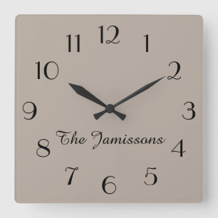 Reloj Cuadrado Elija su color o el color de color predeterminado