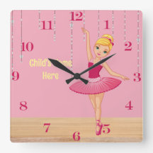 Elise Blonde Ballerina Wall Clock