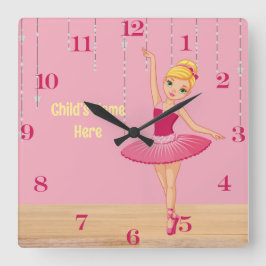 Reloj Cuadrado Elise Blonde Ballerina Wall Clock