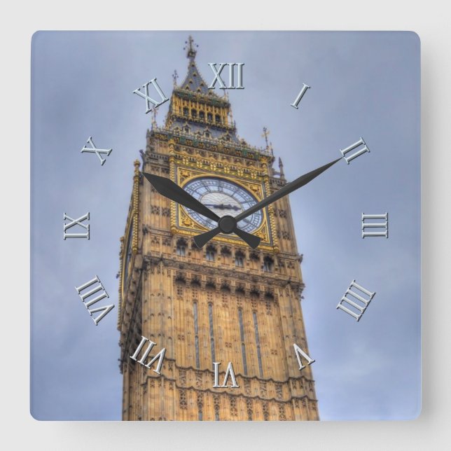 Reloj Cuadrado Elizabeth Tower (Big Ben) Westminster, Londres, Re (Anverso)