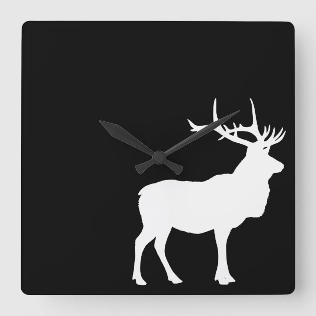 Reloj Cuadrado Elk Silhouette (Anverso)