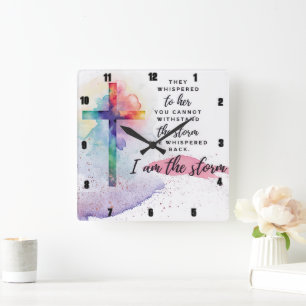 Reloj Cuadrado Ella le susurró. Soy la tormenta.