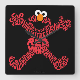 Reloj Cuadrado Elmo Pattern Fill