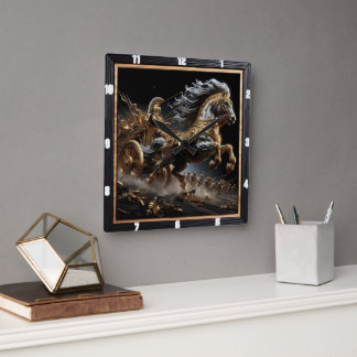 Reloj Cuadrado Ember Chariot: El incendio de la noche